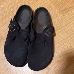 Birkenstock Black Suede Clogs